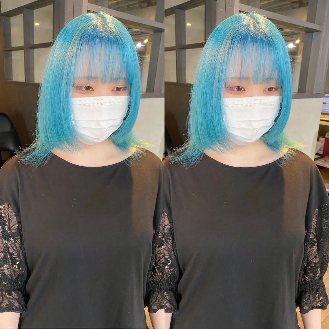 ミディアム カラー ヘアカラー トリートメント yoriダブルカラー 代表すがわらのヘアスタイル