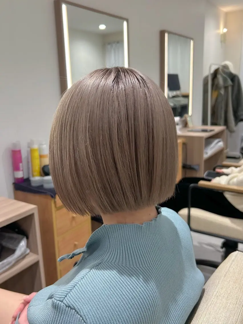 ミディアム カラー ヘアカラー トリートメント 🎀透明感カラー🎀 mikaのヘアスタイル