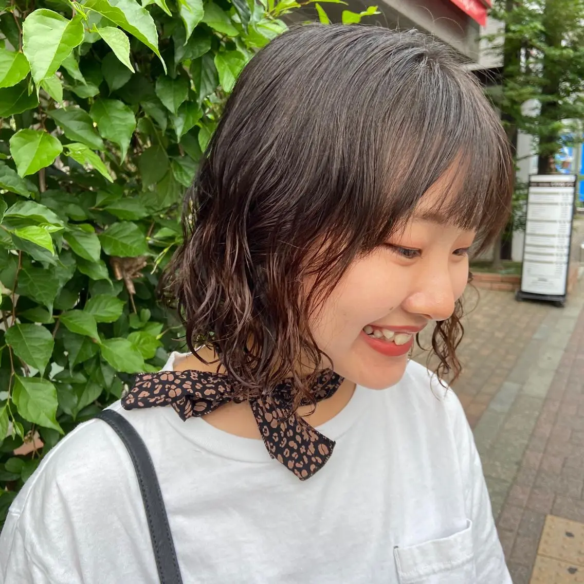 ミディアム パーマ ミディアムパーマ 🪽似合わせカラー RENA.🪽🩶のヘアスタイル