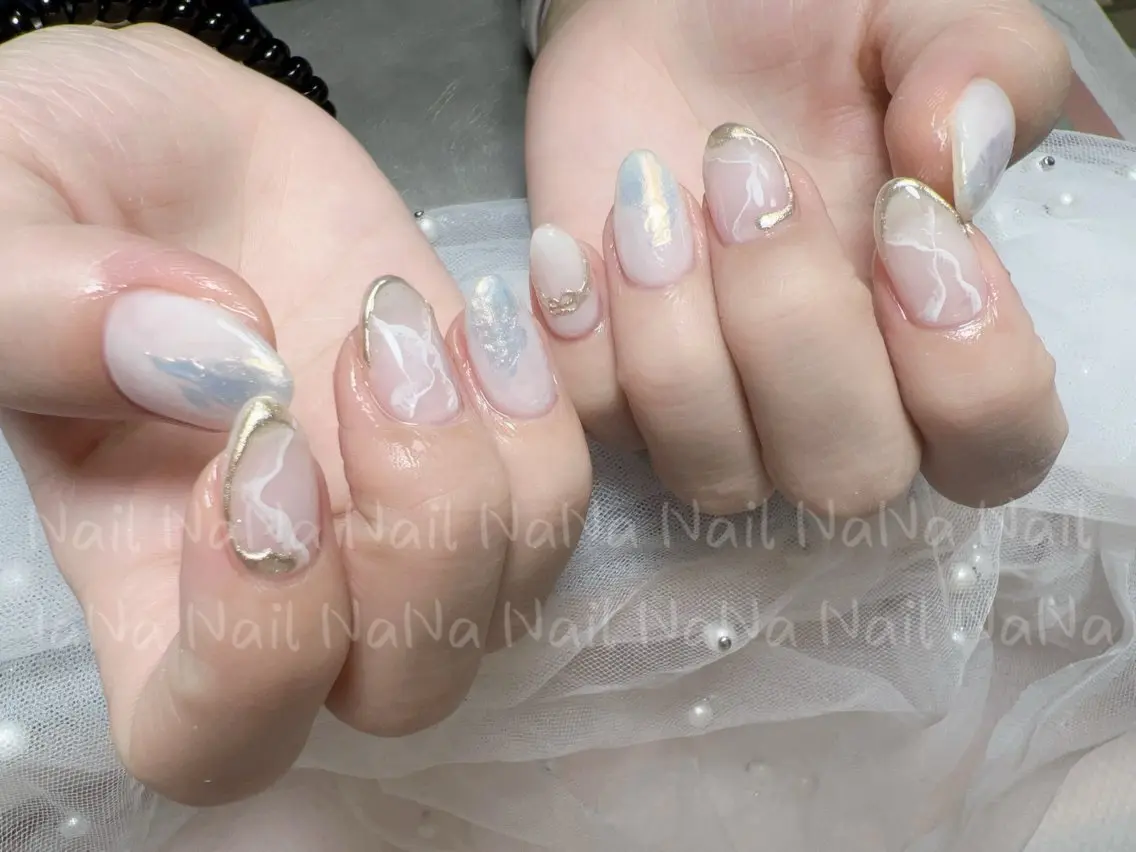 ネイル 大理石ネイル(マーブル) ハンドネイル Nail NaNaのネイルデザイン