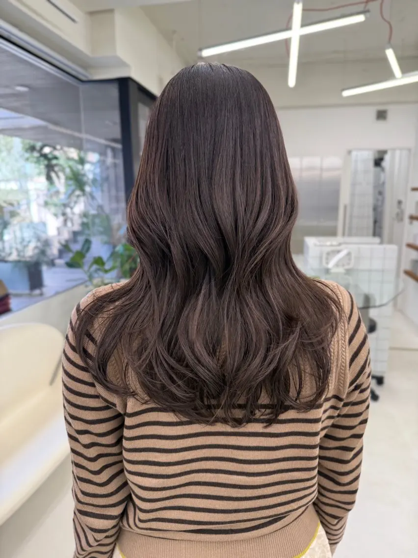 ロング カラー カット ヘアカラー トリートメント 表参道🌿赤み消し カラー/チナツのヘアスタイル