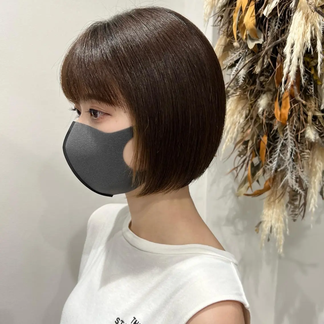 ミディアム ボブレイヤー ボブ レイヤーカット 小顔カット 川原 元気のヘアスタイル