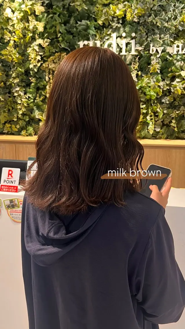 ミディアム ヘアカラー 田中 もも🍑のヘアスタイル