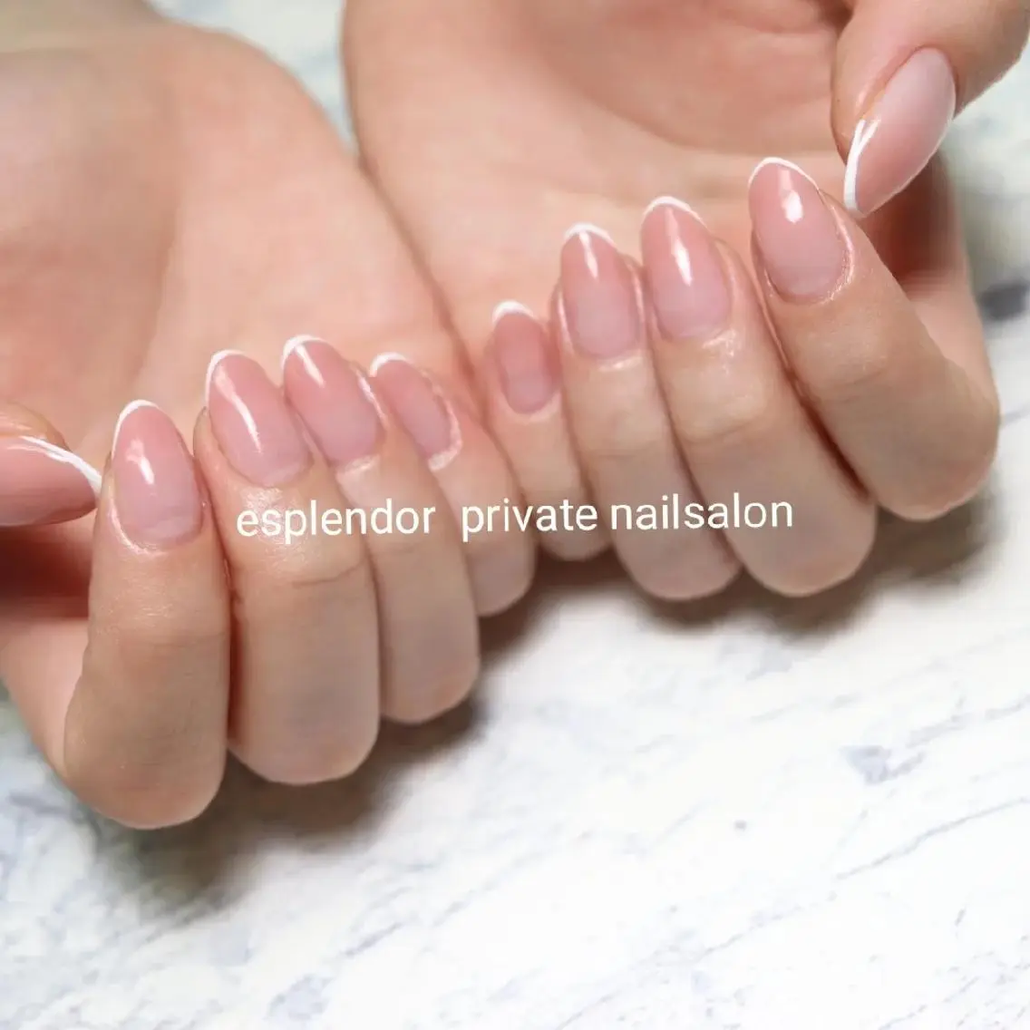 ネイル フレンチネイル グラデーション ピンク ハンドネイル ハンドケア esplendor  小野寺のネイルデザイン