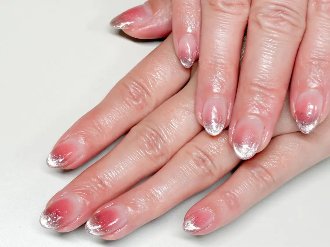 ネイル チークネイル クリアネイル フレンチネイル マグネットネイル マグネットフレンチ ハンドネイル nail salon Ecloreのネイルデザイン