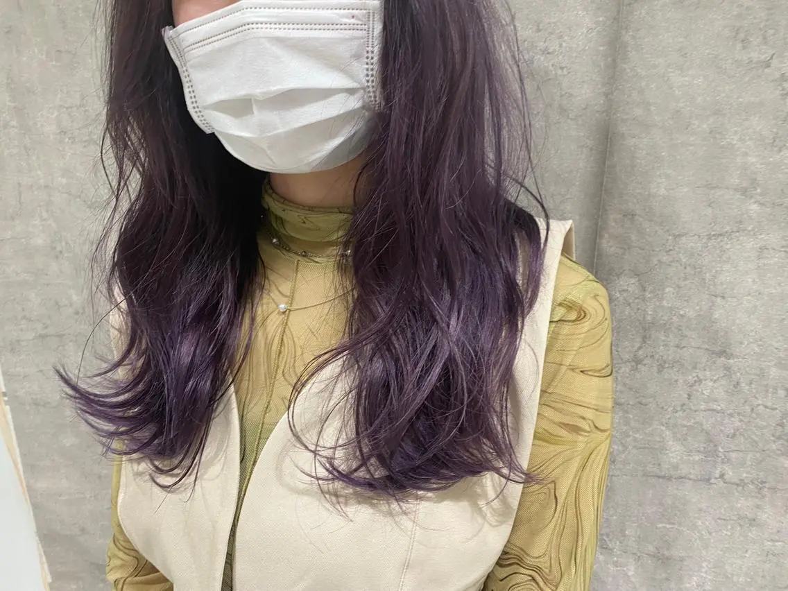 ロング カラー バレイヤージュ ブリーチ ケアブリーチ 透明感カラー デザインカラー レイヤー/ブリーチ/ 渋谷/ルル🌿のヘアスタイル