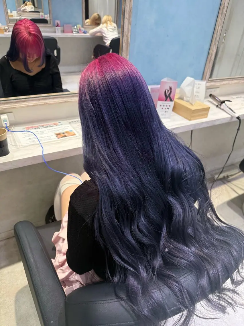 ロング カラー アッシュ ベージュカラー ブリーチ ブルーカラー 透明感カラー ヘアカラー ハイトーン/ブリーチ 💙みずき💙のヘアスタイル