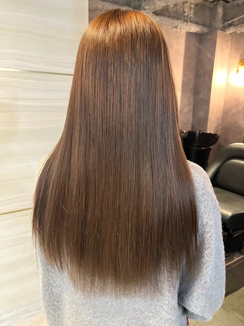 ロング カラー ベージュカラー ブラウンカラー ブラウンベージュ あみ/暗髪オリ ーブ特化🍃髪質改善のヘアスタイル