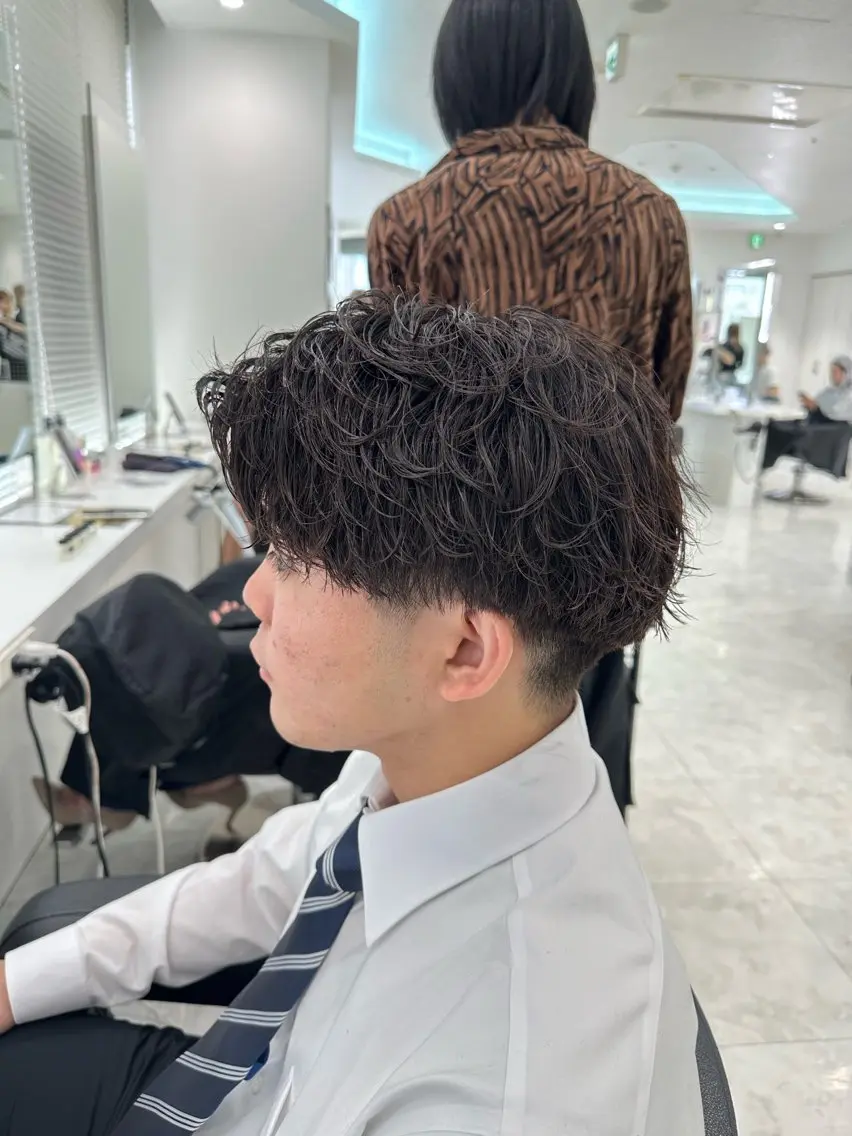ショート パーマ メンズ カット パーマ 🐺韓国風メンズ特化 あさひ🐺のヘアスタイル