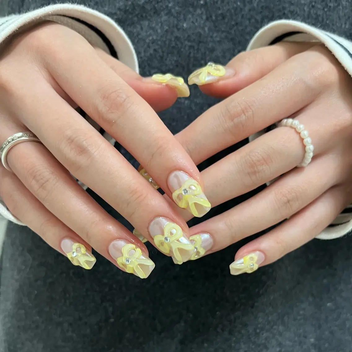 ネイル グリーン ハンドネイル vegh. nail/阿波座のネイルデザイン