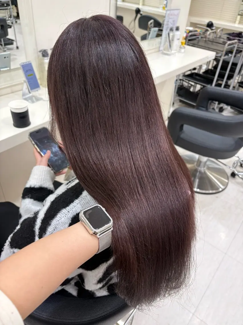 ロング カラー ヘアアレンジ ヘアカラー トリートメント 💟RINNA 艶カラー💟のヘアスタイル