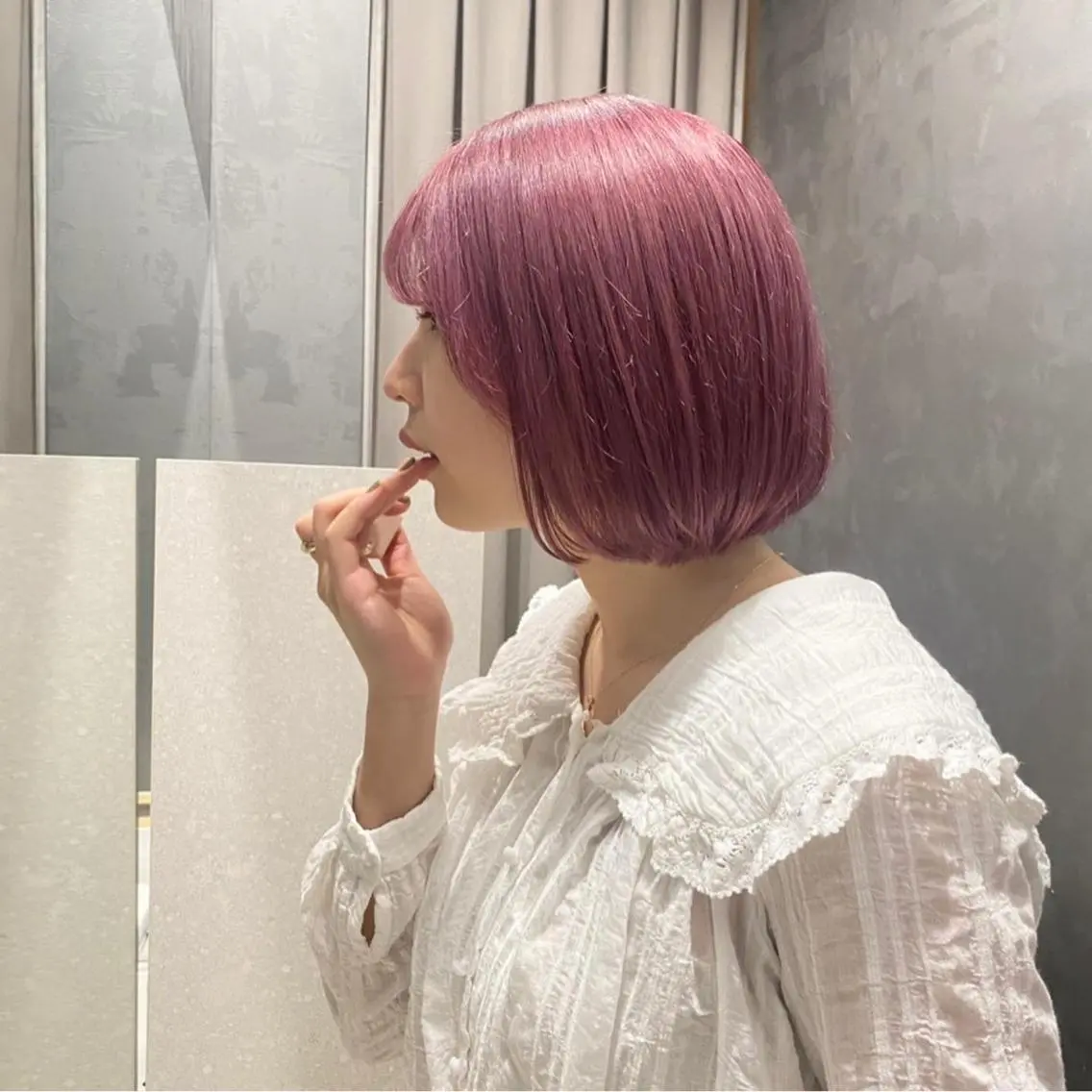 ミディアム ボブ inity　杉本 美羽のヘアスタイル