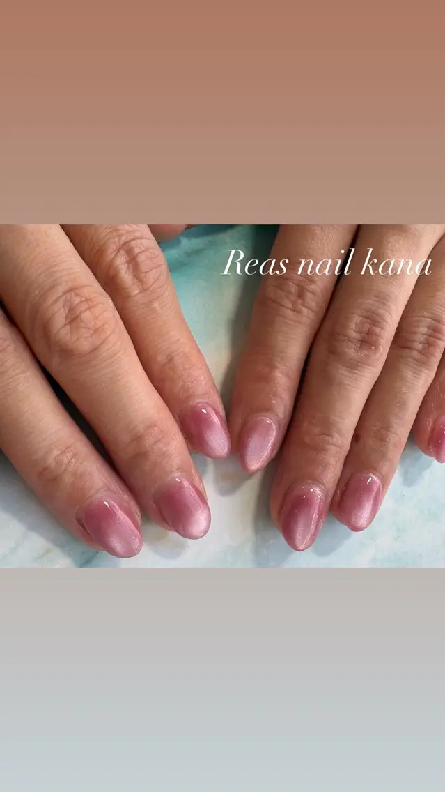 ネイル マグネットネイル マグネットワンカラー ワンカラーネイル Reas nail kanaのネイルデザイン