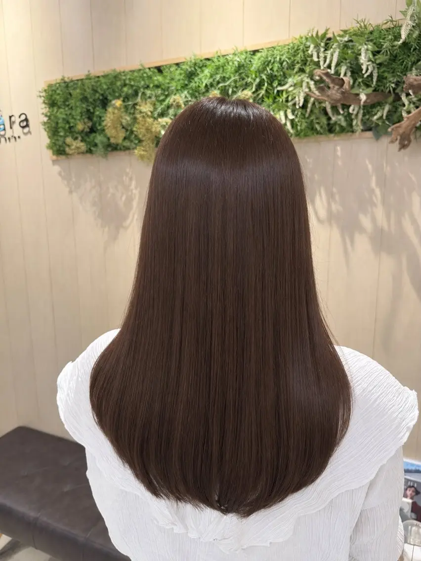 セミロング カラー ピンクカラー 🤎ブラウンカラー 専門店🍫ゆい🤎のヘアスタイル