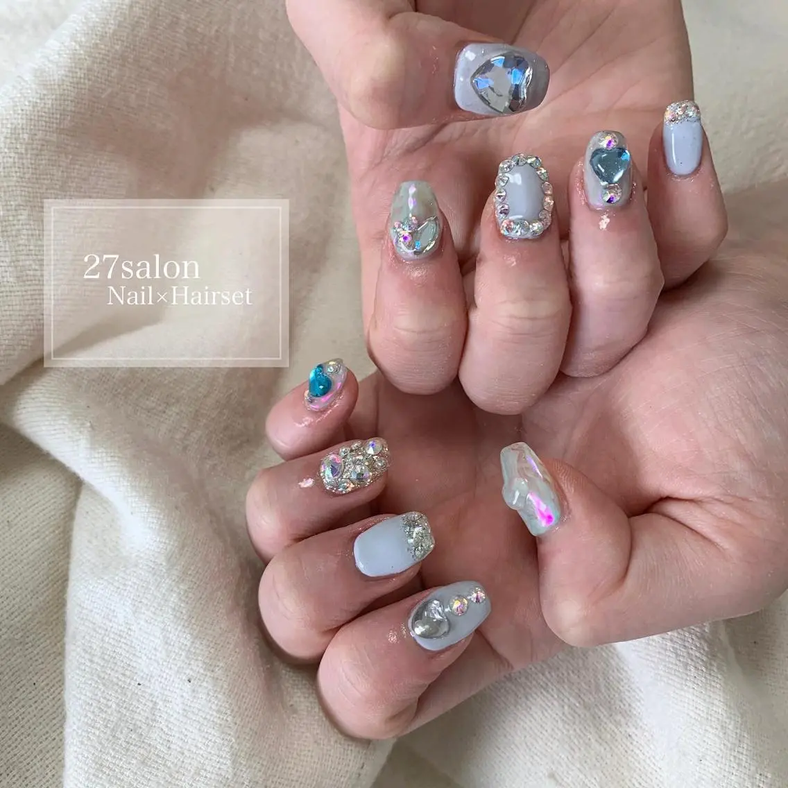 ネイル ハート 27salon yuinaのネイルデザイン