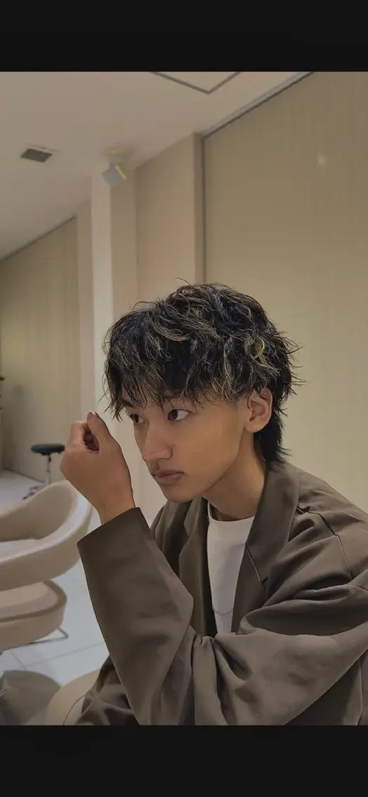 メンズ 撮影モデル Earth伊勢崎 萩原　快斗のヘアスタイル