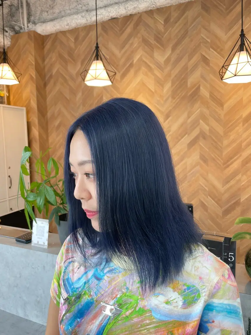 ミディアム 渡辺 皐志 Li's 布施のヘアスタイル