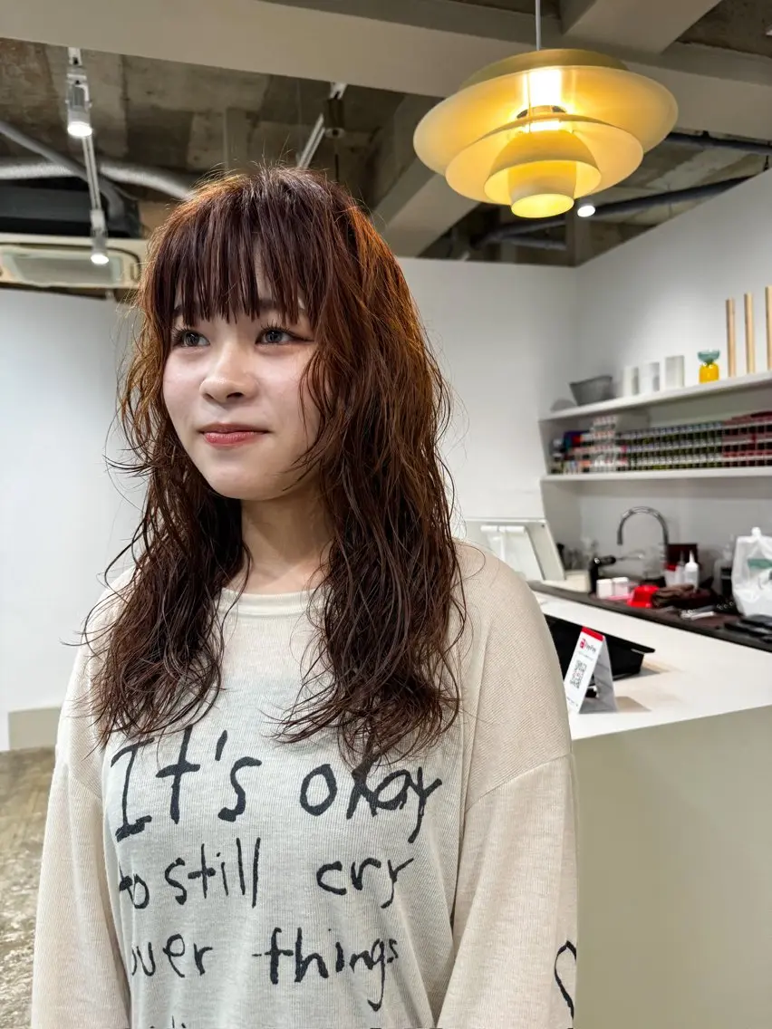 セミロング パーマ カット パーマ トリートメント 可愛いパーマスタイル といえばISSEYのヘアスタイル