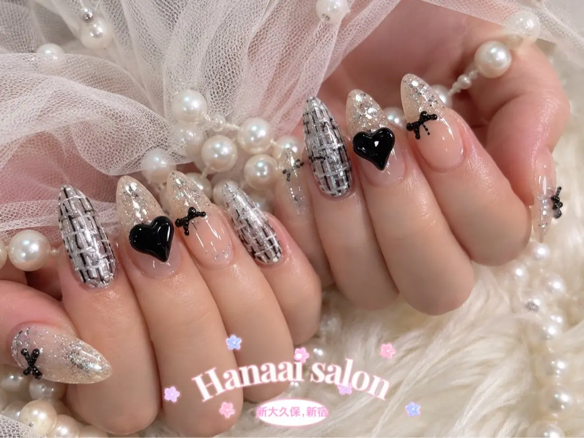 ネイル ジェルネイル 韓国ネイル 持ち込み パラジェル シンプルネイル ハンドネイル Hanaai Salon新大久保店のネイルデザイン