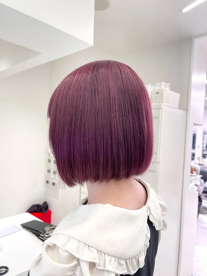ショート カラー ヘアカラー 🤍💕ブリーチカラ ーAyaka💕🤍のヘアスタイル