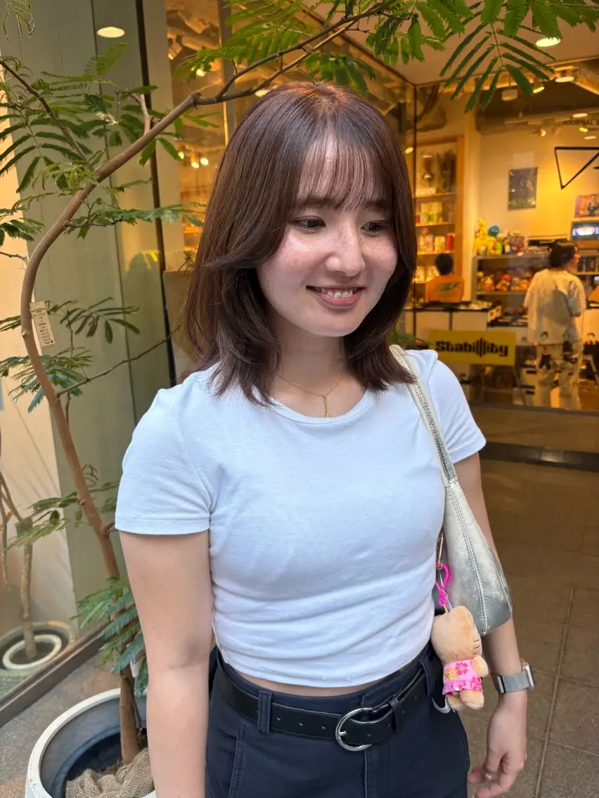 セミロング カラー カット ヘアカラー トリートメント レイヤーカット 🪩yurikaのヘアスタイル