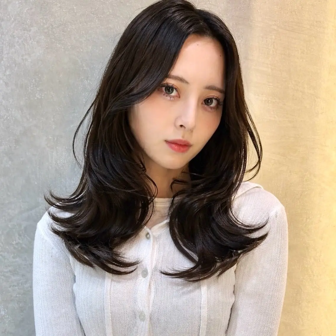 セミロング カラー カット ヘアカラー トリートメント レイヤー/縮毛矯正/ ワンカラー/渡部晃輝のヘアスタイル