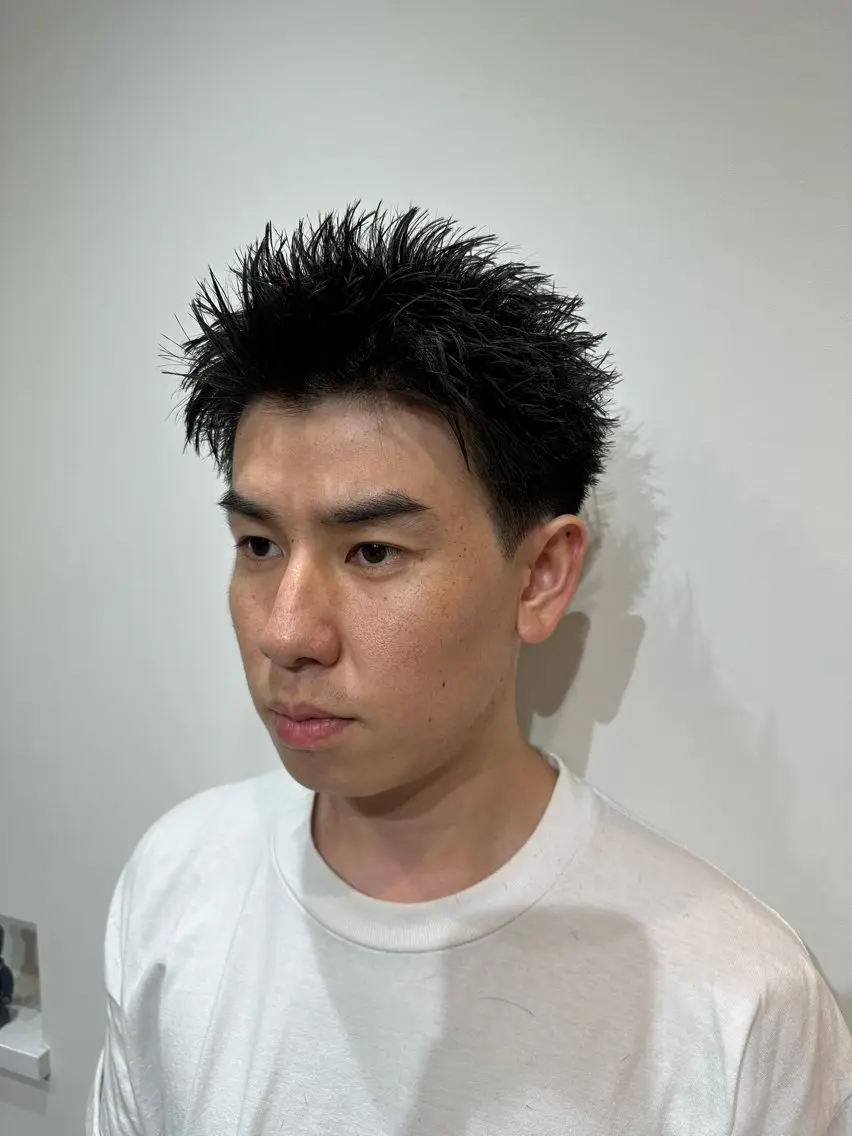 ショート メンズ スパイキーショート 刈り上げ ショートヘア カット ユウ🪄 パーマ指名No1のヘアスタイル