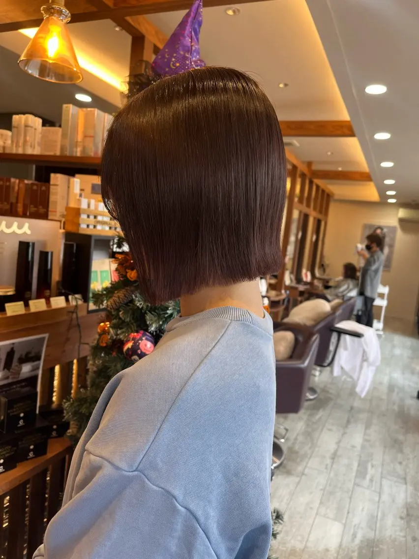 ショート ラベンダーブラウン ピンクラベンダー 🎀OJIMA 🤍ピンクカラー🎀のヘアスタイル
