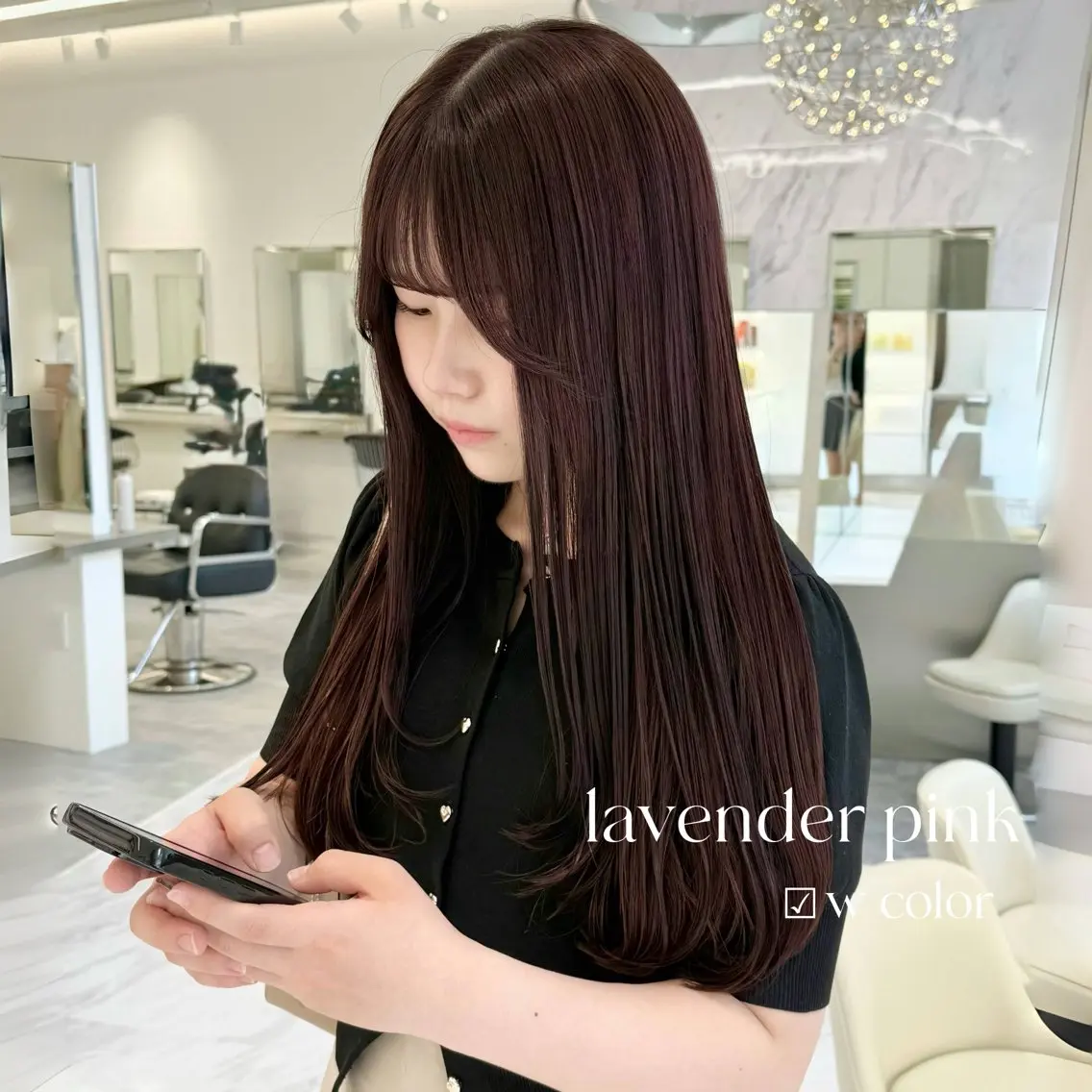 ロング カラー カット ヘアカラー トリートメント ParveMix￤ 大賀さつき🍨🤍のヘアスタイル