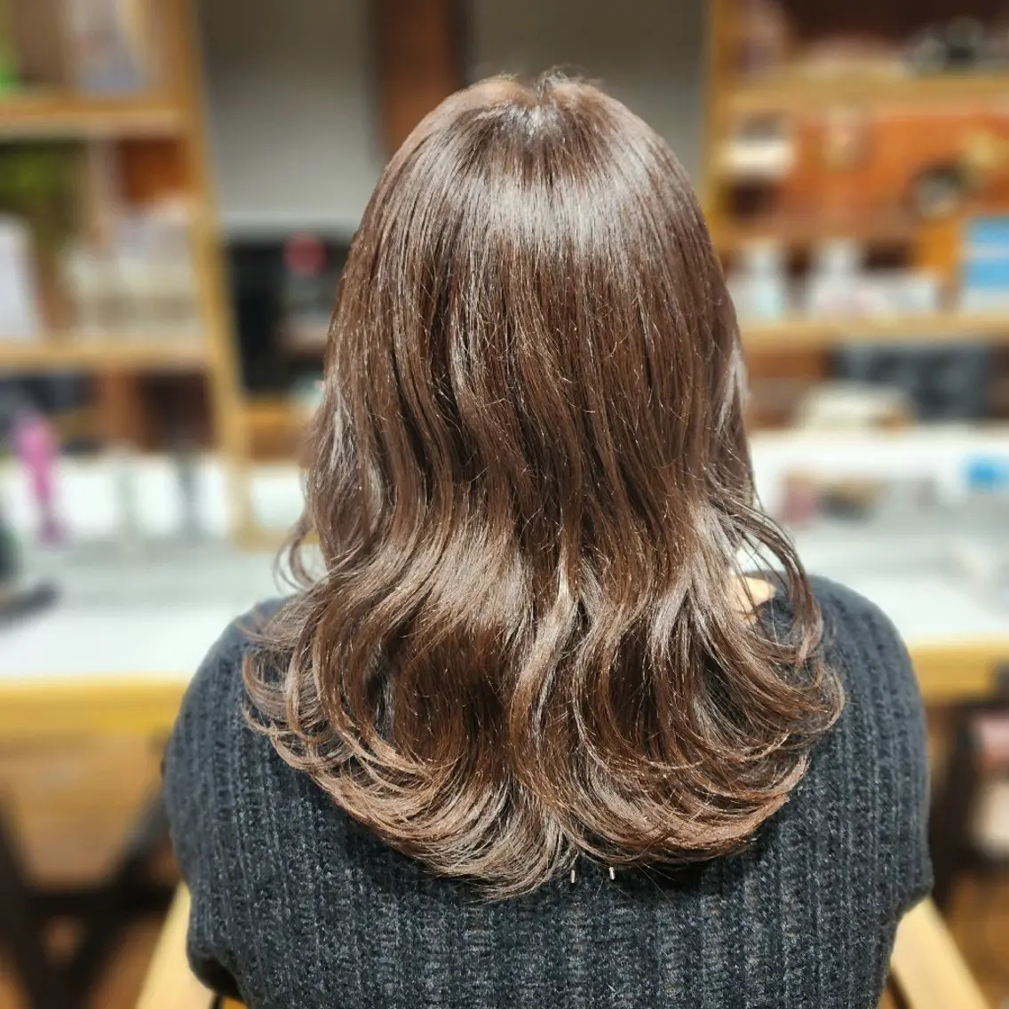 セミロング カラー ベージュカラー シールエクステ🎀 ホシノ🕒ユウカのヘアスタイル