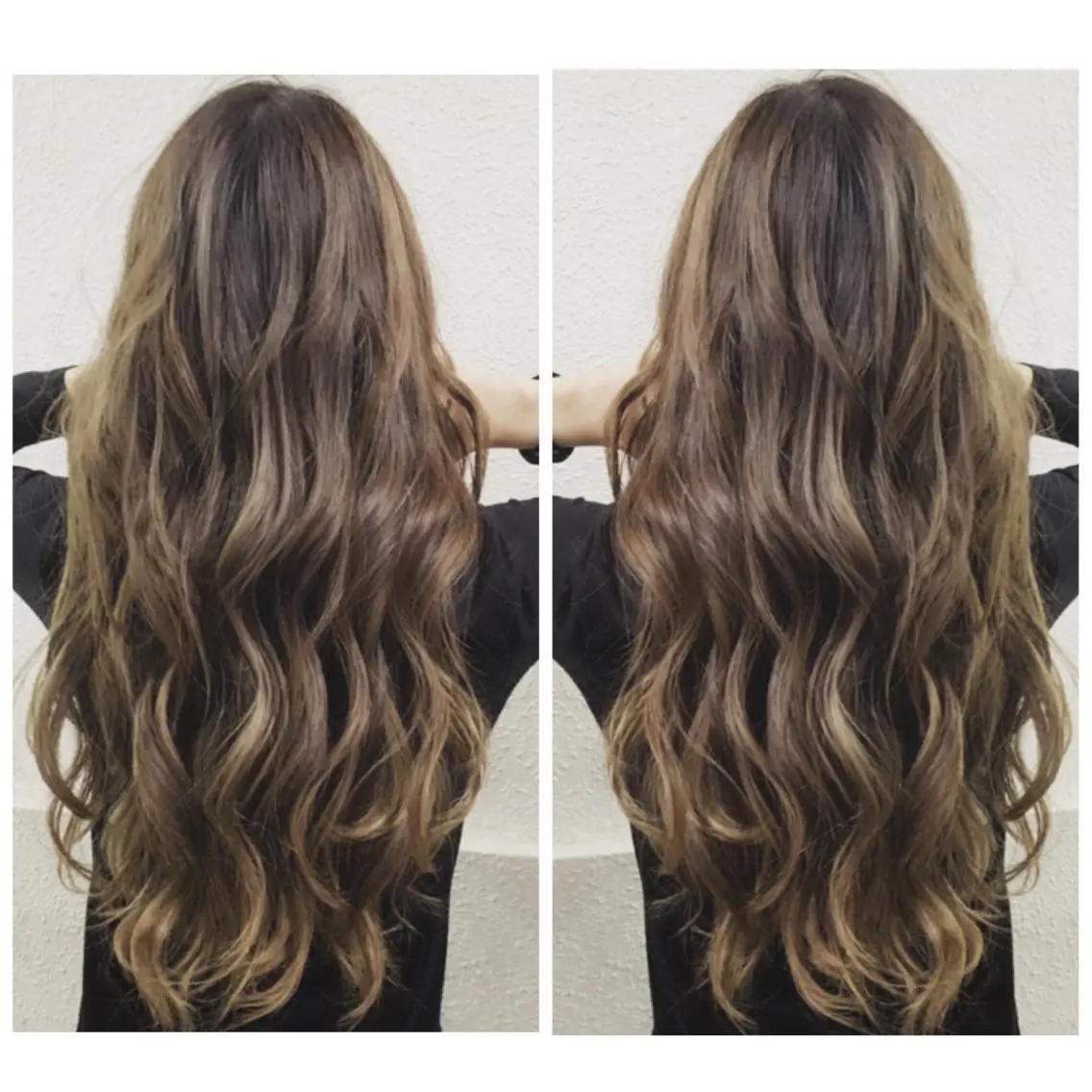 ロング カラー アッシュ バレイヤージュ ブリーチ デザインカラー グレージュ カット ヘアカラー 京都大人女性ショート 徒歩1分/秋山のヘアスタイル