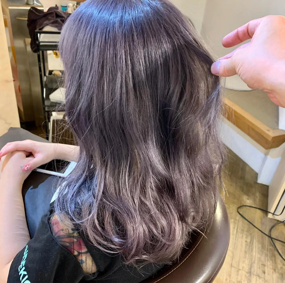セミロング カラー グラデーションカラー パープルカラー ヘアカラー 中嶋 【ナカジマ】のヘアスタイル