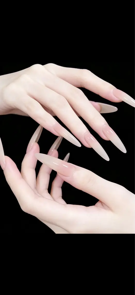 SNS人気 チップ長さだしワンカラー/マグネットワンカラ/ーラメグラデーション¥8900の写真