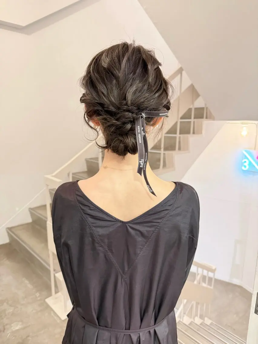 【人気🤎】ゆるふわヘアセット ¥5,500の写真