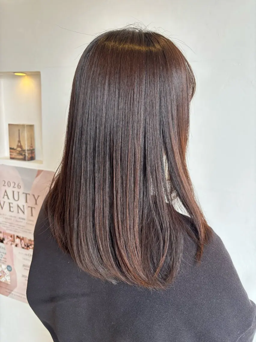 セミロング 髪質改善 カット 縮毛矯正 高橋 瑞季のヘアスタイル