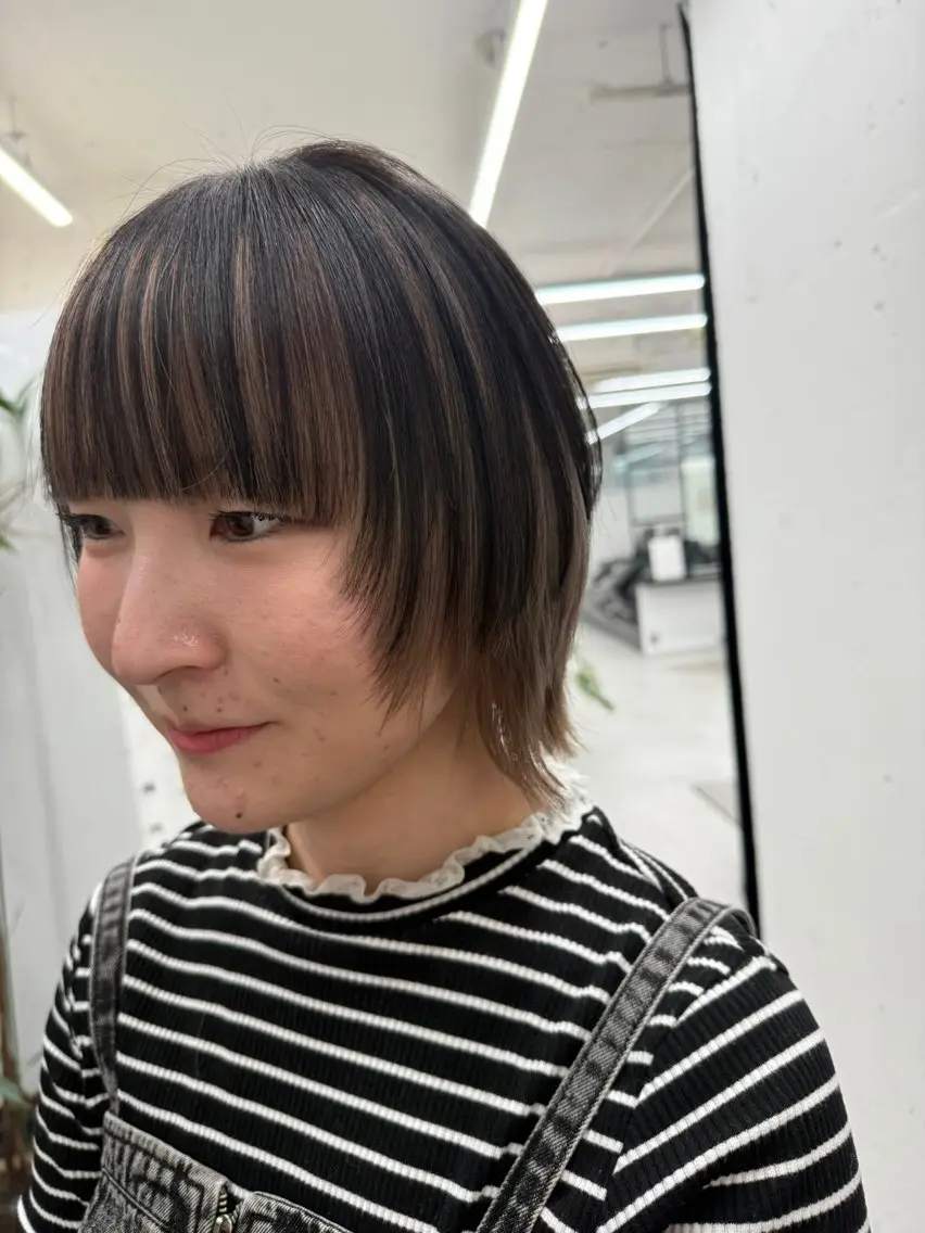 ミディアム ウルフカット メンズ特化美容師/栄 /本間さつきのヘアスタイル