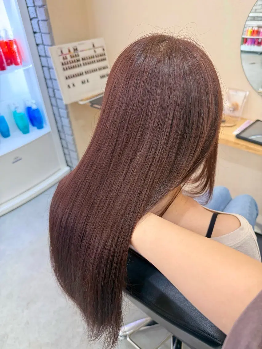 ロング カット ヘアカラー トリートメント 🍒透明感カラー /ダブルカラー🍒のヘアスタイル
