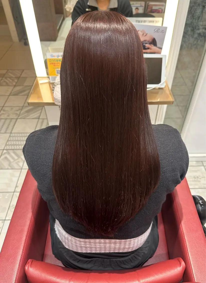 カラー ピンクカラー 櫻井 愛美のヘアスタイル