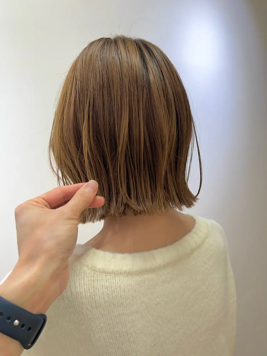 ショート カラー ボブ くびれヘア レイヤーカット カット ヘアカラー トリートメント 神戸ボブ✂️ ioe三宮/田 伸佳のヘアスタイル