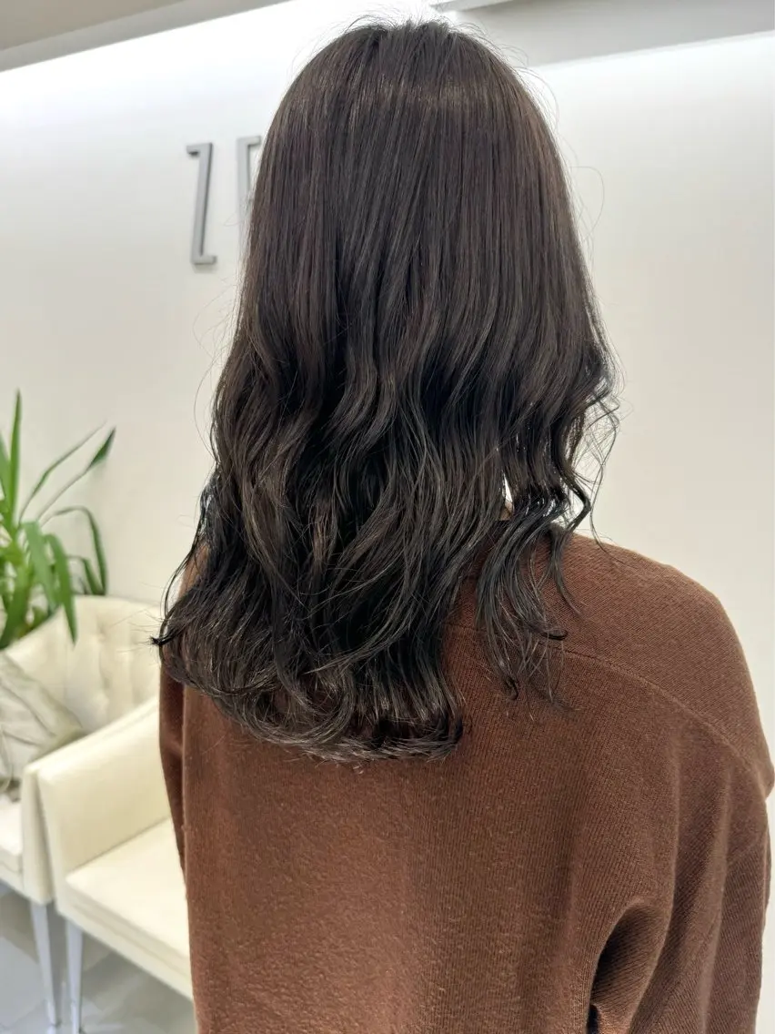 ロング パーマ カット パーマ トリートメント デジタルパーマ 🌀ボブ　萩原　龍のヘアスタイル