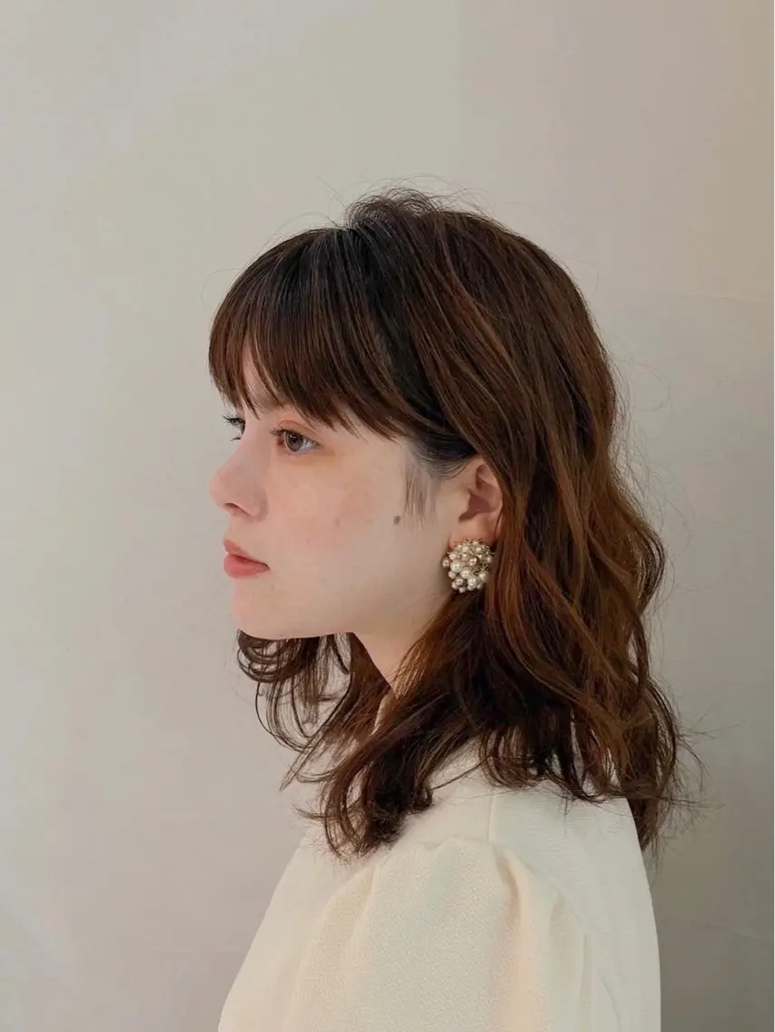 カラー rina韓国レイヤー ハッシュカットのヘアスタイル