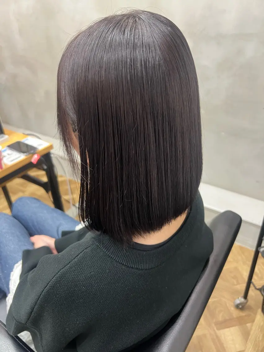 カラー 透明感カラー ディープラベンダー イルミナカラー ラベンダーカラー 山田 晴琉のヘアスタイル