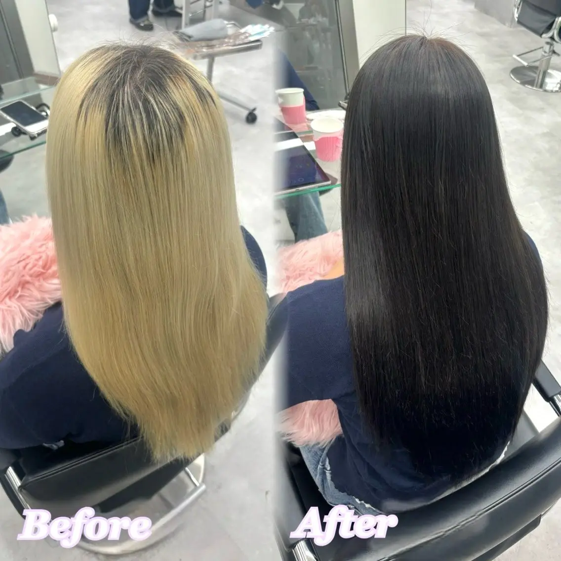 ヘアカラー エクステ ヘアメ🎀ハイトーン 🩵エクステ🪄しほのヘアスタイル
