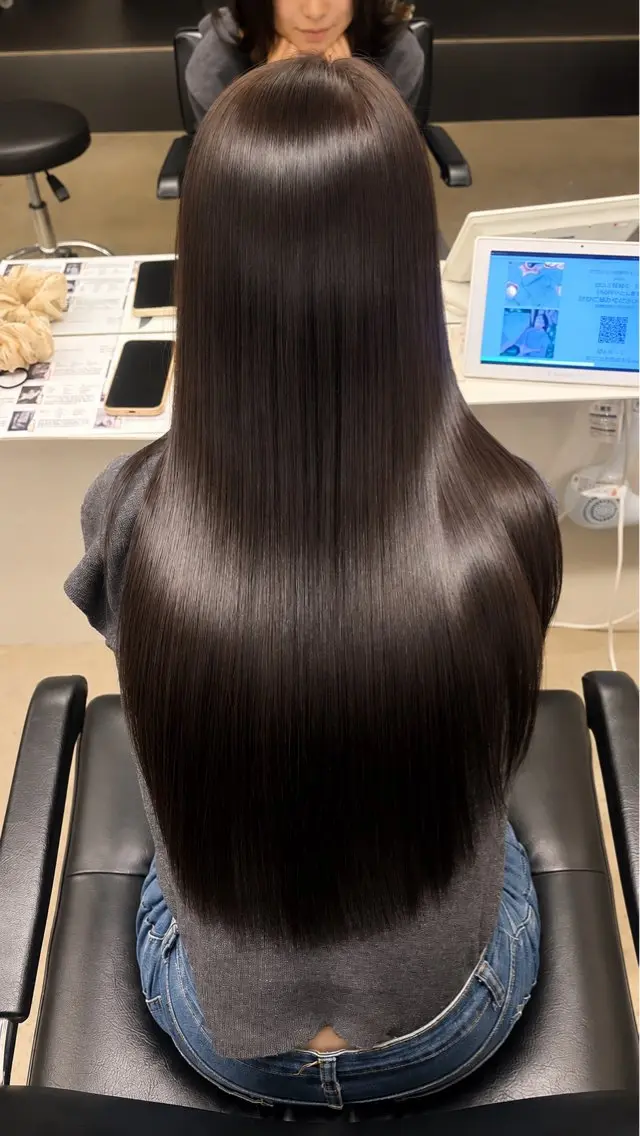 ロング カラー カット ヘアカラー トリートメント 新宿/透明感カラー/ 艶髪人気/Renaのヘアスタイル