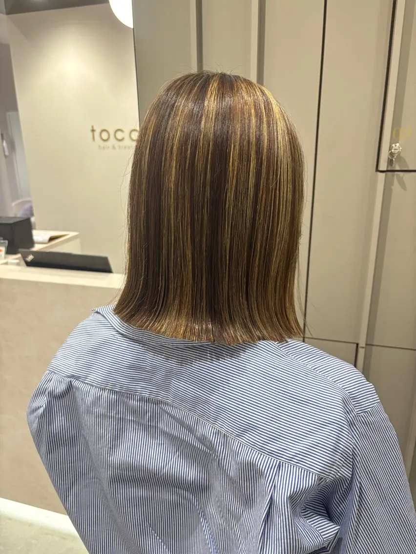 ショート 切りっぱなしボブ ボブ カット トリートメント HARUKA🍒 toccaのヘアスタイル