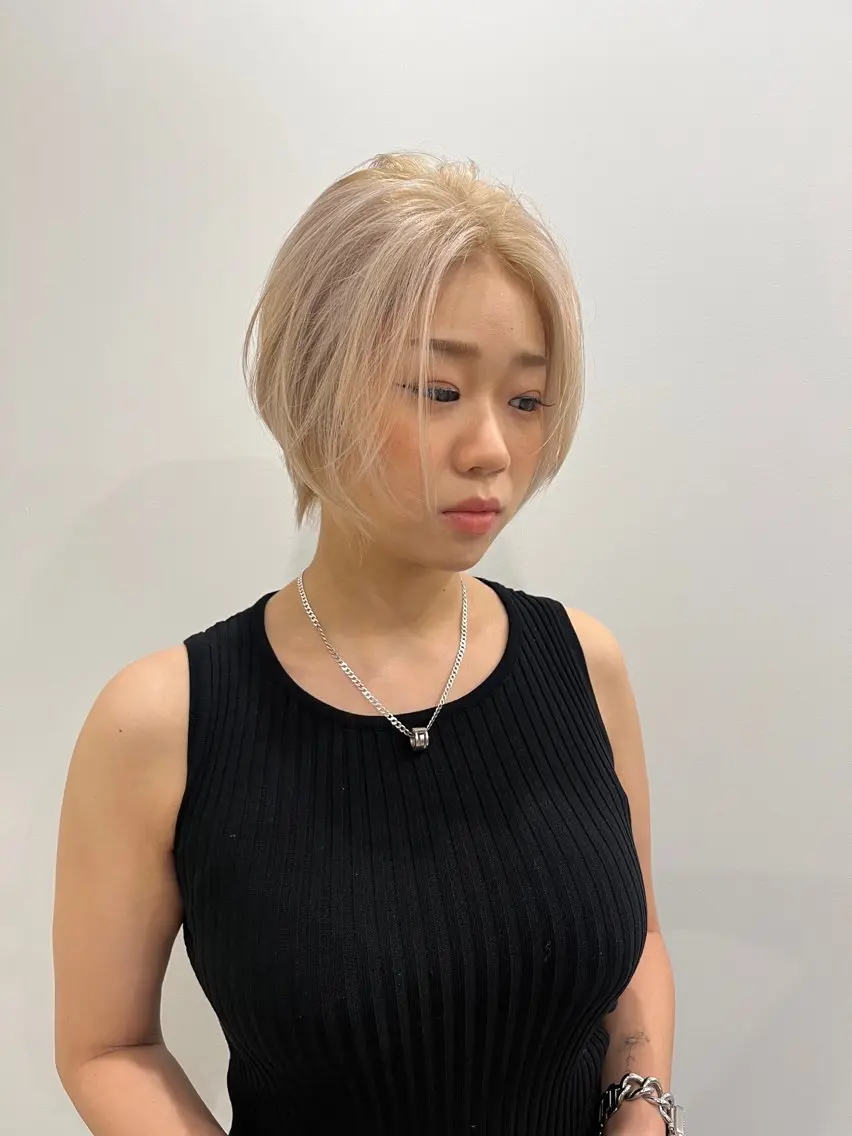 ショート カラー ヘアセット🎀パーマ Tsubasaのヘアスタイル