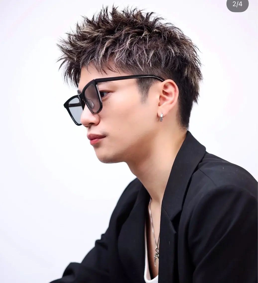 メンズ スパイキーショート 安永 来未のヘアスタイル