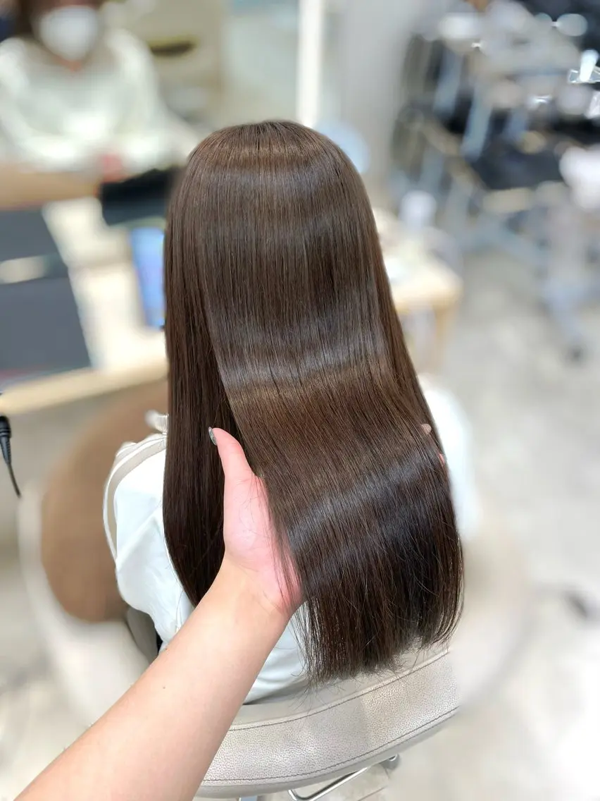 ロング カラー ブリーチなしダブルカ ラー🎀透明感/AOのヘアスタイル