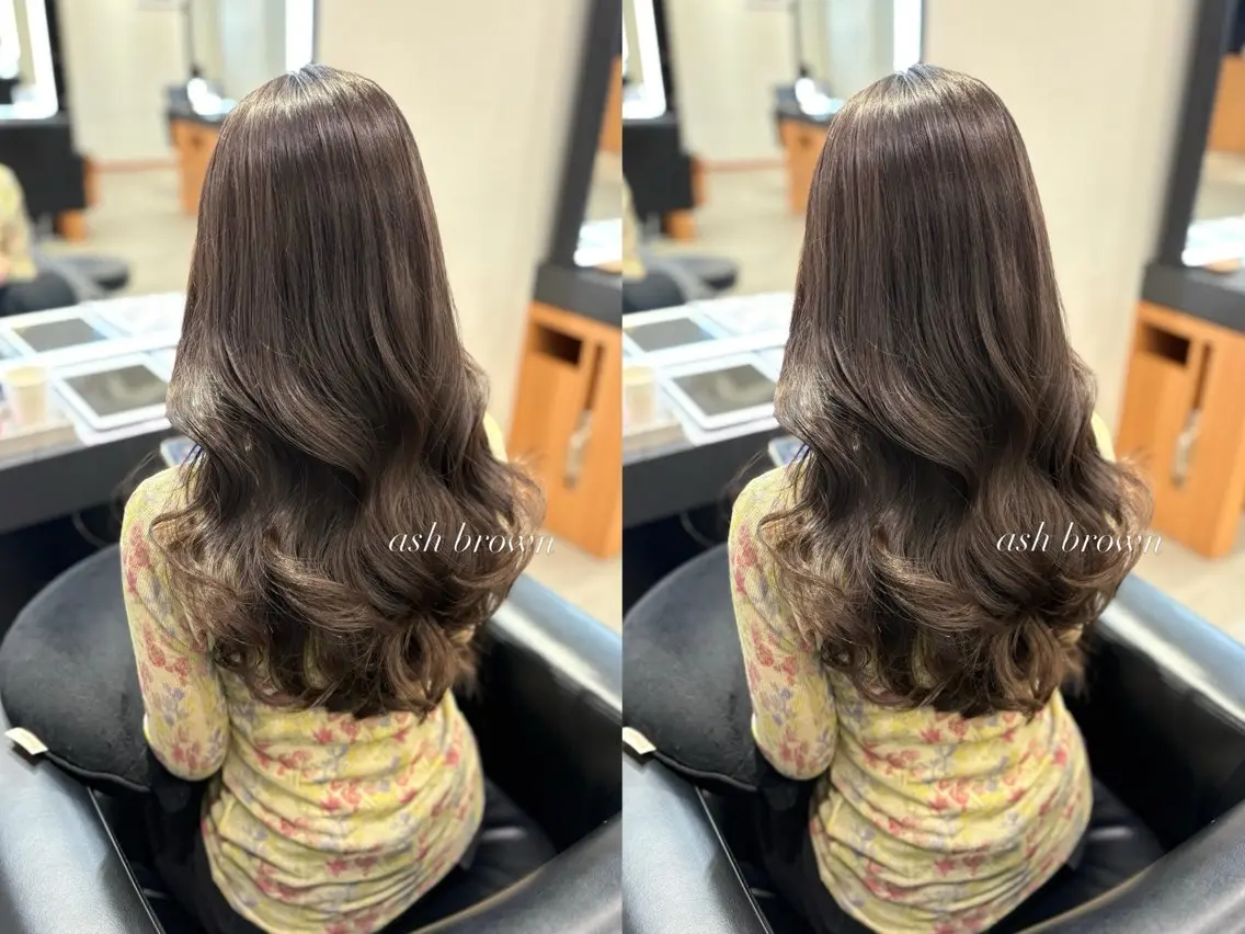 セミロング 髪質改善・水素カラー ARIA(ému)のヘアスタイル