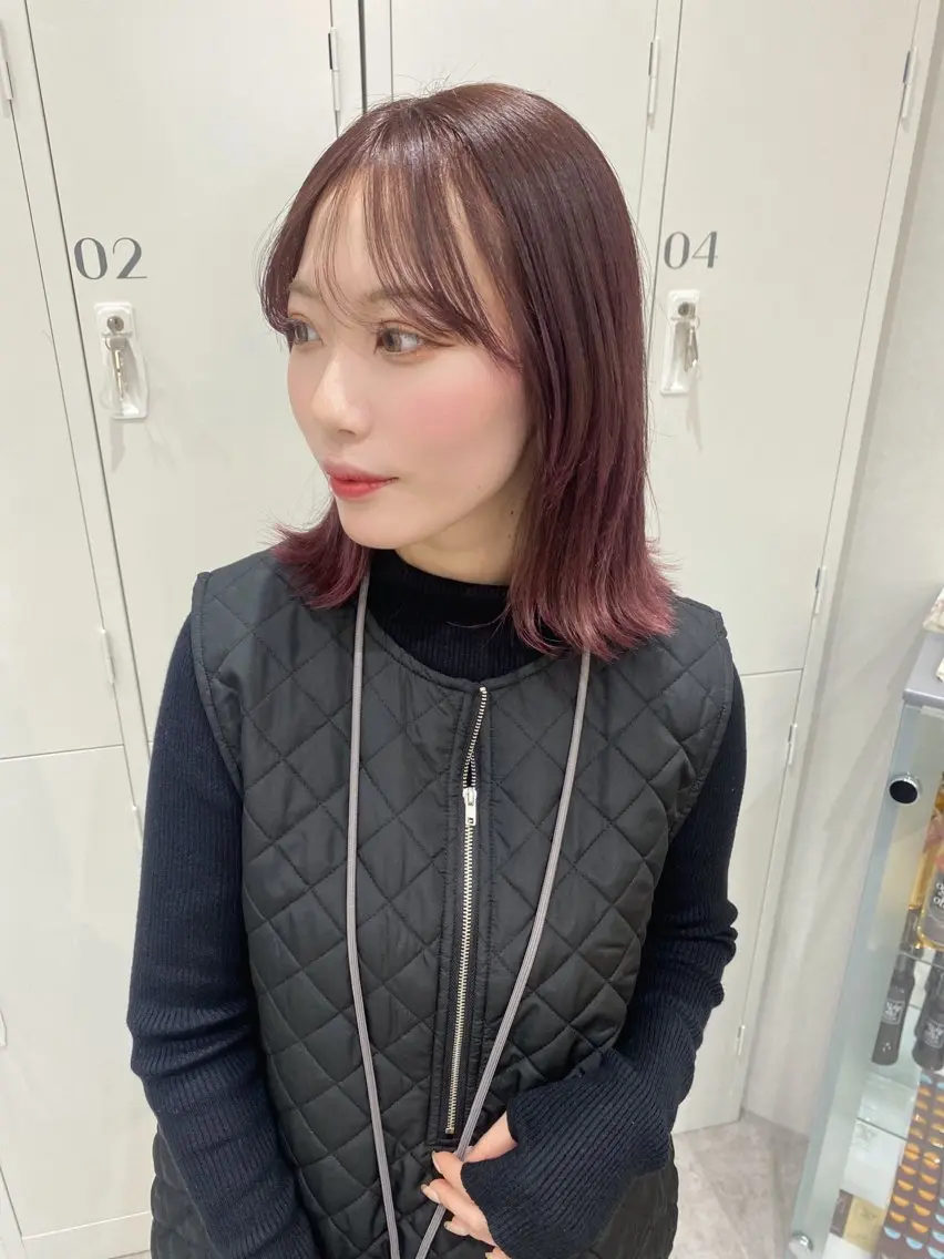 ミディアム カラー ヘアアレンジ ブリーチ グラデーションカラー ヘアカラー ボブ /ニュアンス/ satomi🧸💖のヘアスタイル